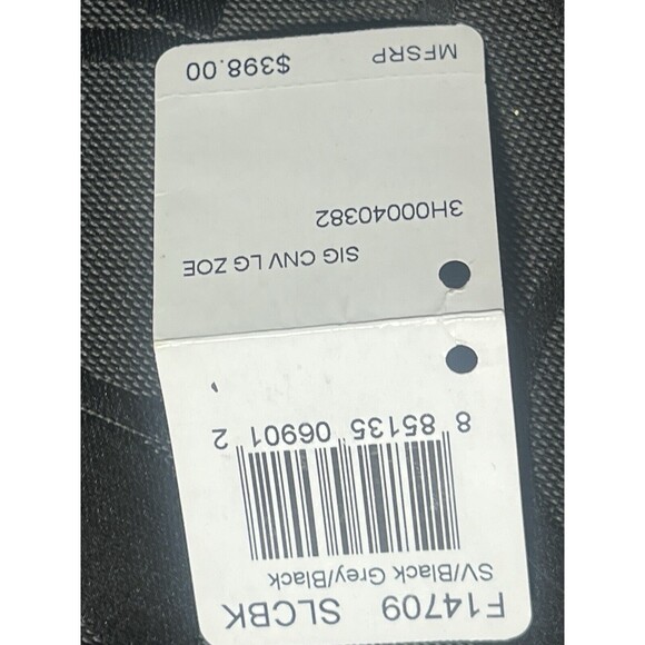 Coach Signature Shoulder Bag-Black and Dark Gray - Picture 15 of 15